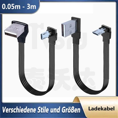 Flach Micro Fast Charging USB Cable Cord Kabel Ladekabel Datenkabel 0.05m - 3m