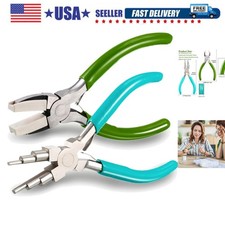 2 Pieces Jewelry Making Tool Bail Making Pliers 6 in 1 Jewelry Pliers Wire Be...