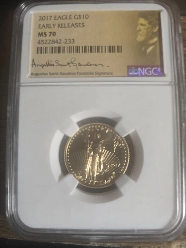 2017 $5 1/10ozt American Gold Eagle NGC MS 70, Early Release