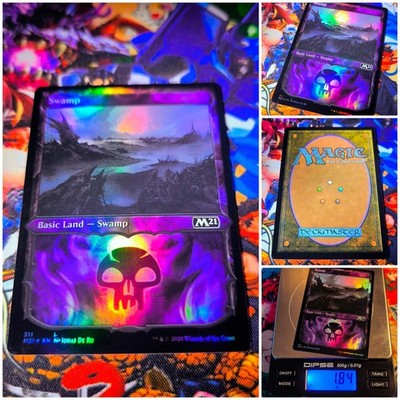 MTG Swamp   Nm Full-Art Showcase Basic Land FOIL Core Set 2021 M21 OG