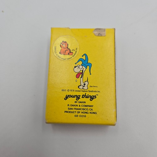 Garfield Mini Carte da Gioco Vintage 1978 "Non Fidarti mai di un Gatto Sorridente" - Foto 3 di 4