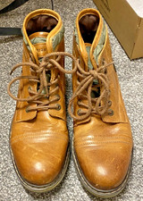 Firetrap Mens Aubin Mess Ankle Boots Lace Up Leather Upper Brown Tan Size UK 7