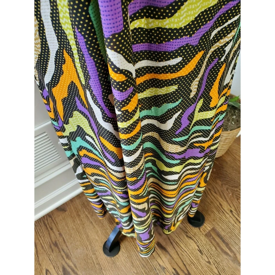 Просто любовь женщин многоцветный полиэстер с бретелью через шею с плеча длинное макси платье S - Изображение 4 из 4