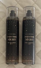 2 Bath & Body Works INTO THE NIGHT Fine Fragrance Mist Body Spray 8 oz Each NEW