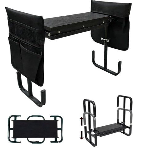 Gartenhocker Kniebank Klappbar Höhenverstellbar Werkzeugtasche Camping