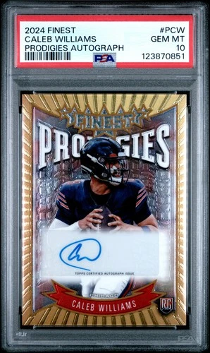 2024 Topps Finest Prodigies Autographs Caleb Williams PCW PSA 10