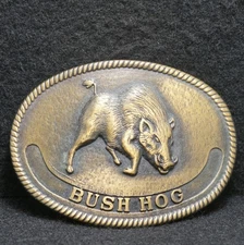 WG11164 VINTAGE 1970s ***BUSH HOG*** TRACTOR MOWERS BRASS BELT BUCKLE