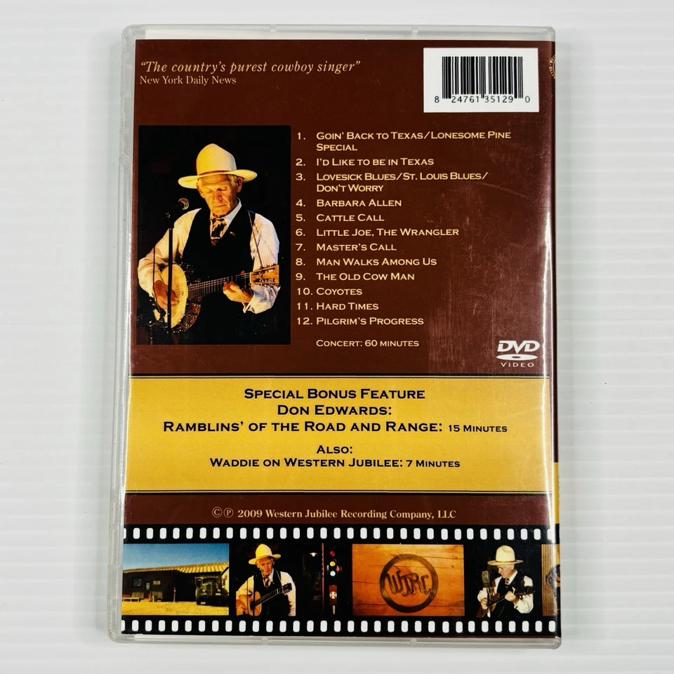 Don Edwards Live At The Western Jubilee Warehouse 2009 DVD Region Unspecified - Image 2 of 4