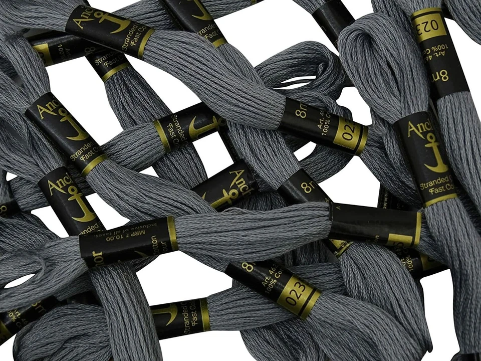 Anchor Threads Cross Stitch Hand Embroidery Stranded Cotton Floss Thread Gray - Image 4 of 4