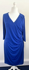 Savoir, Dress, Indigo, Purple, Size 26, Ruched Waist, Stretch, Party, Wedding