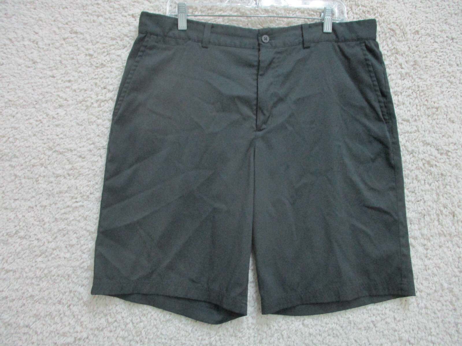 Nike Golf Shorts 36 Mens Black Dri Fit Chino Pockets Performance Swoosh Logo A11