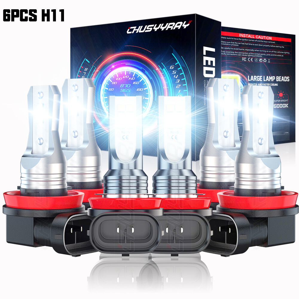 2005-2013 Buick LaCrosse LED Headlight & Fog Light Bulbs Kit 6-Pack