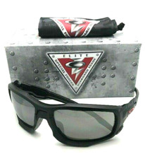 OAKLEY BALLISTIC SHOCK TUBE Safety Sunglasses OO9329-05 Black Silver ANSI Z87.1