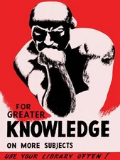 Red For Greater Knowledge Decor Poster. Fine Graphic Art. Interior Design. 2265