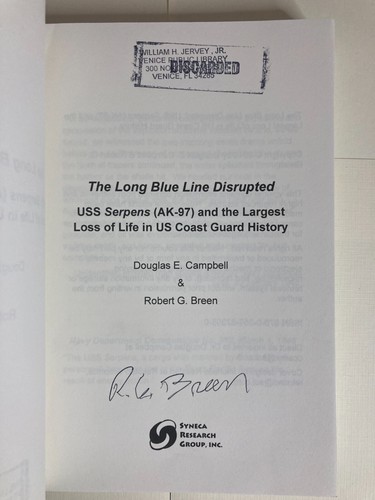 The Long Blue Line Disrupted: AUTOGRAPHED, Breen, Robert G. Paperback - Imagen 3 de 6