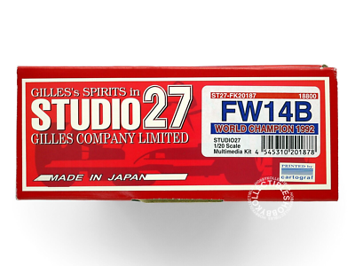 Studio27 1/20 Williams FW14B World Champion 1992 Multi-Media Kit Studio27 1/20 Williams FW14B World Champion 1992 Multi-Media Kit