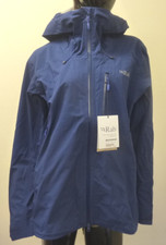 Womens Rab Firewall Waterproof Stretch Active All Year Round Jacket-blue-uk14