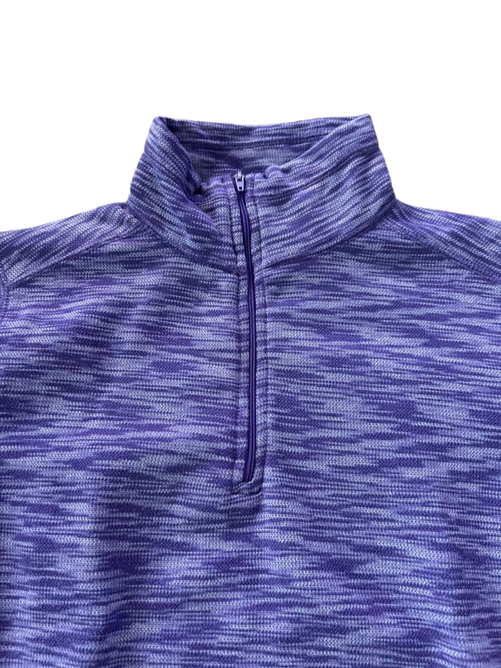 Top Cascade Sport Mujer Ropa Activa Púrpura Grande Brezo Cuarto Cremallera Cuello Simulado Foto 2 de 4