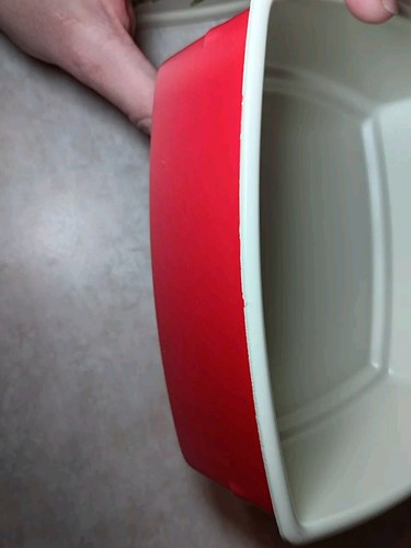 Vtg Strawberry Plastic Container Franley Drawing Red Bottom 5"x5"x3" Retro Chic - Picture 11 of 13