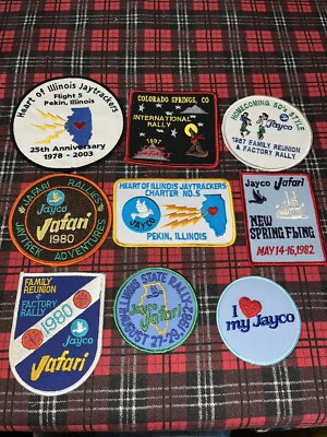 Patch Lot - I Love My Jayco ~ Recreational Vehicle Jafari Spring Fling 1980 s