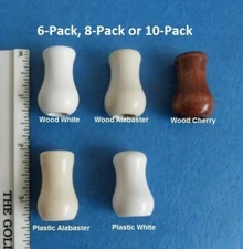 Cord Wood Plastic Tassel Drops Pull End for Blinds Shades White Alabaster Cherry