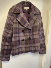 Merona Vintage Purple Tweed Style Coat Size S
