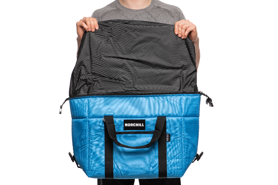 NorChill Voyager Series Borsa Termica Morbida Per 24 Lattine – Isolata, Pieghevole, Con Cerniera YKK – Rossa, Blu O Nera