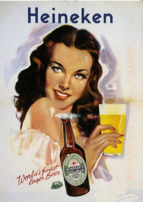Vintage Heineken Beer Reproduction Framing Print Advertising 17x12