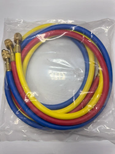 Manifold charging hose 36 in Long 1/4 in SAE x 5/16 in SAE Red/Blue Hose, 1/4 i