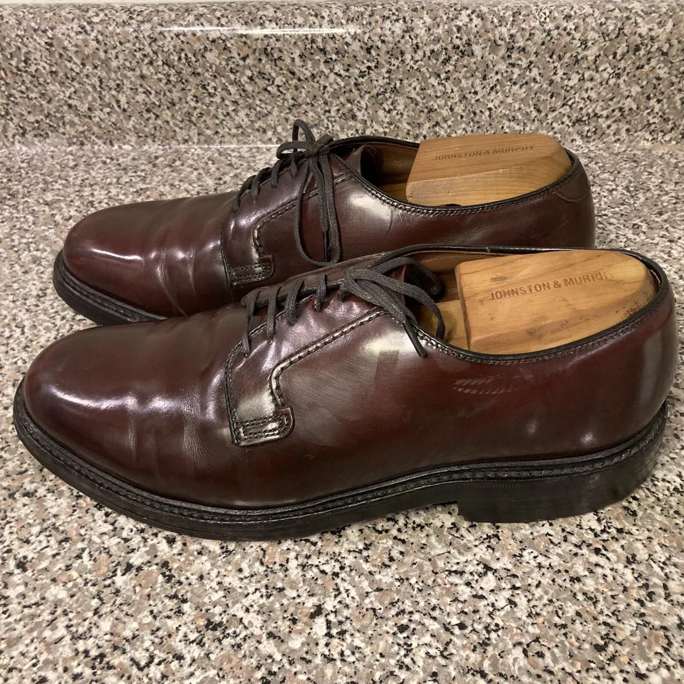 Bostonian 25734 Vintage Borgonha Biqueira Simples Blucher 8 EEE/E GUC - Imagem 4 de 4