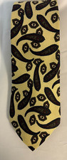 Briar Apparel Yellow Paisley All Silk Men's Tie Woven in Italy Made in the USA