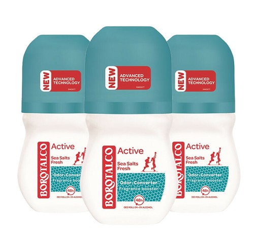 Buy 3 x Borotalco Active Sea Salts Roll-On Deodorant Irresistible Marine  Fresh Scent Online in Chad. 175221570244