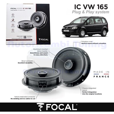Hintere Lautsprecherboxen FOCAL Plug Und Play IC VW 165 120W Für VW TOURAN
