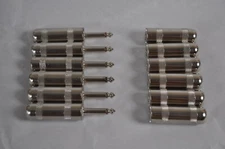 (6) Switchcraft 184L & 128 Large 1/4 Jumbo Mono Plug & Jack w/ Solder Lug Sets
