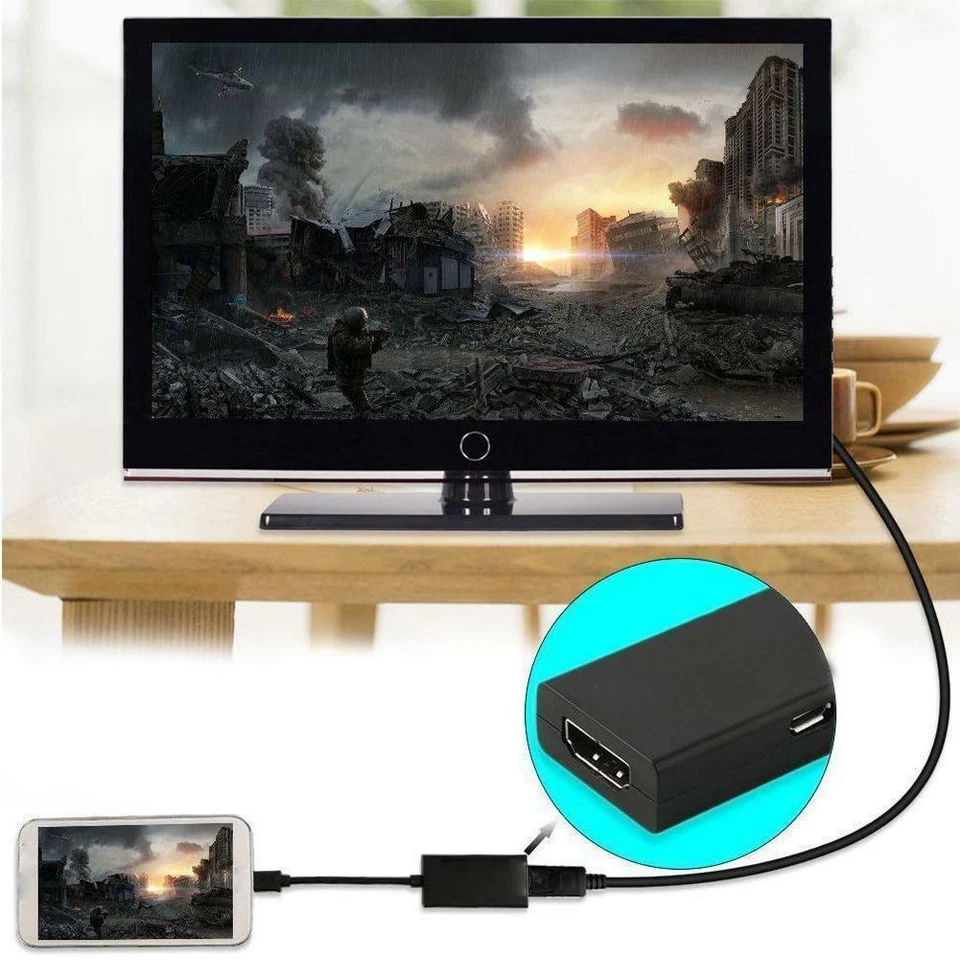 Universal Mhl Micro USB zu HDMI Kabel 1080P HD Adapter für Android Handy'`, - Bild 2 von 4