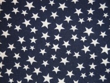 Scattered Navy With White Star Cotton Sewing Quilt Apparel Decor Craft Fabric