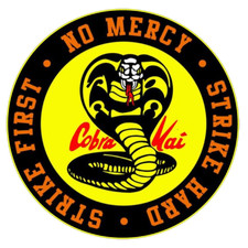 Cobra Kai stickers sheet of 6 3" x 3" Karate Kid