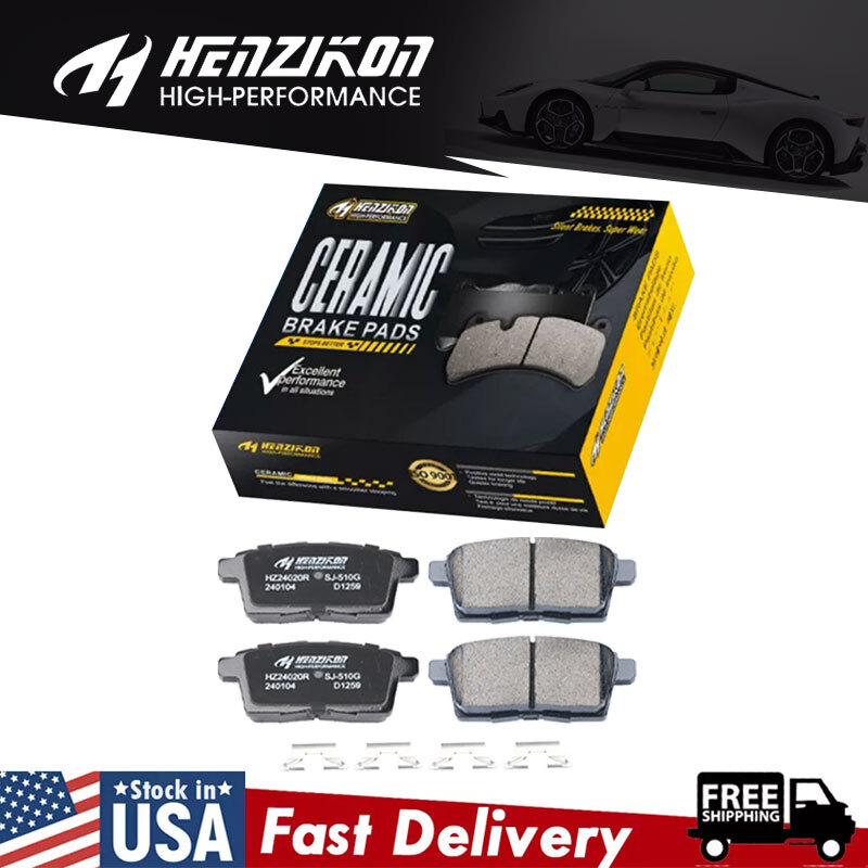 Ford Edge Lincoln MKX Mazda CX-7 CX-9 Rear Ceramic Brake Pads with Hardware Kit