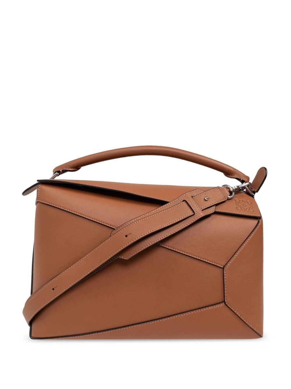 LOEWE Puzzle Edge Large Brown Leather Bag New And Authentic