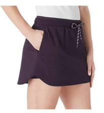 Members Mark Womens Woven Trek Skort Skirt Inner Short Plum Size Small NWT