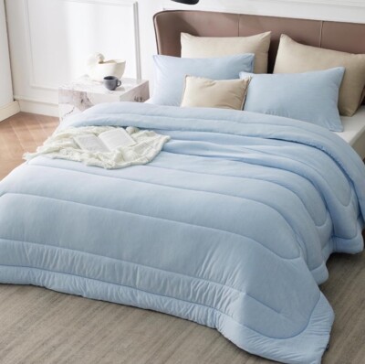 Bedsure Sleep Solutions Twin Mint Green Comforter Set 