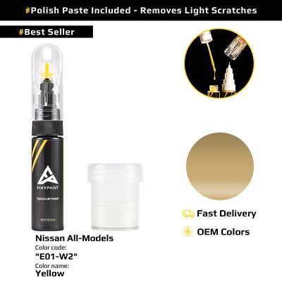 Touch up Paint for Nissan All Models Code: E01-W2 Yellow
