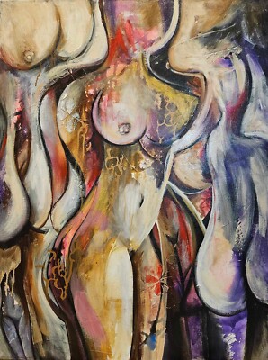 Lovers Sexy Original Art Seductive sensual Bedroom Sexy Art Curvy Painting