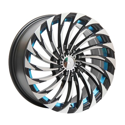 17 X 7.5 Inch Black Machined Face Wheels Rim 5x114.3 / 5x108 Wheel 