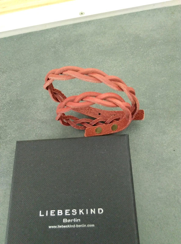 Liebeskind Berlin Damen Herren Mädchen Unisex Echtleder Wickel-Armband Rosa B - Bild 3 von 4