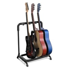 3 Three Multiple Guitar Folding Stand Bass Acoustic Guitar Holder Rack Display