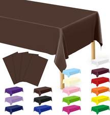 4 PCS Plastic Table Cover, 54x108 Inches Waterproof Table Cover, Multiple Colors