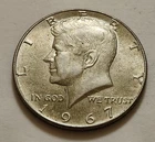 1967 Kennedy Half Dollar • 40% Silver • Circulated • X172