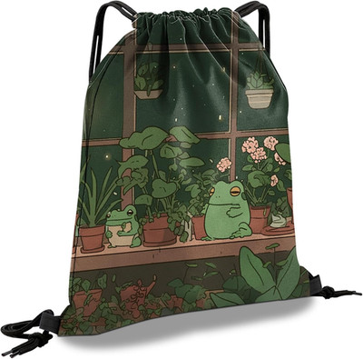 Drawstring Backpack Draw String Sports Bags for Gym Travel Beach Waterproof Cute