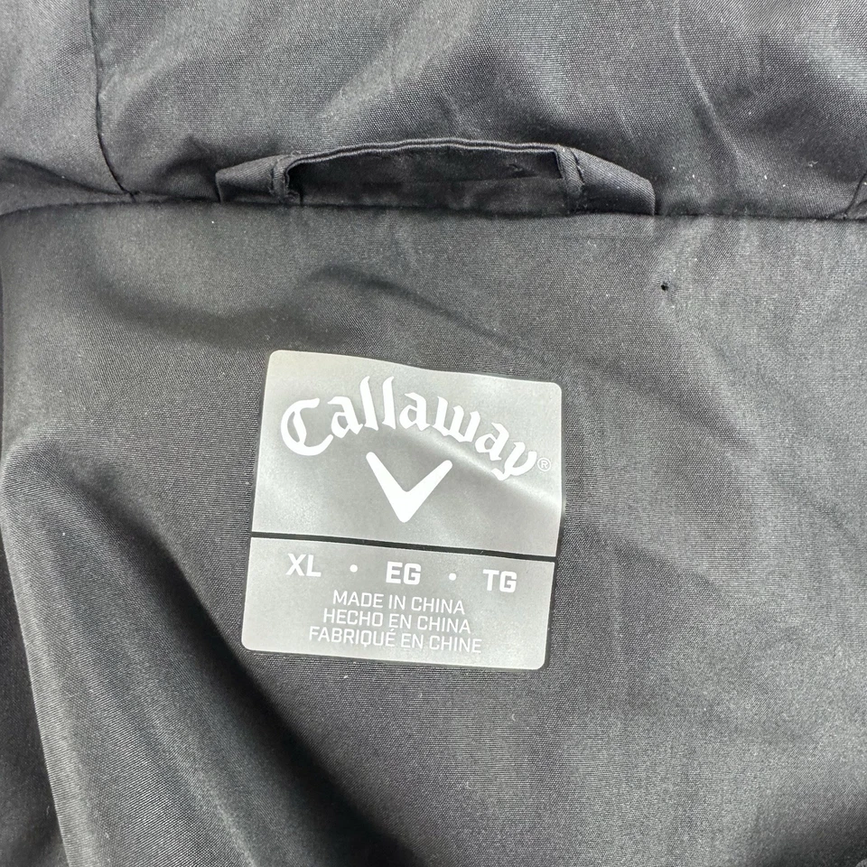 NWT Callaway Jacket Full Zip XL Hooded Lightweight Shell Hydrofuge Black Gray - Image 2 of 4